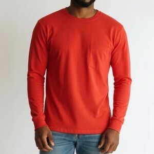 Classic Orange Long Sleeve Tee Small